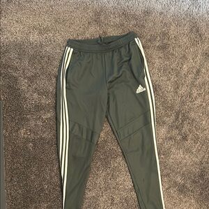 Adidas Mens Grey and White Track Pants